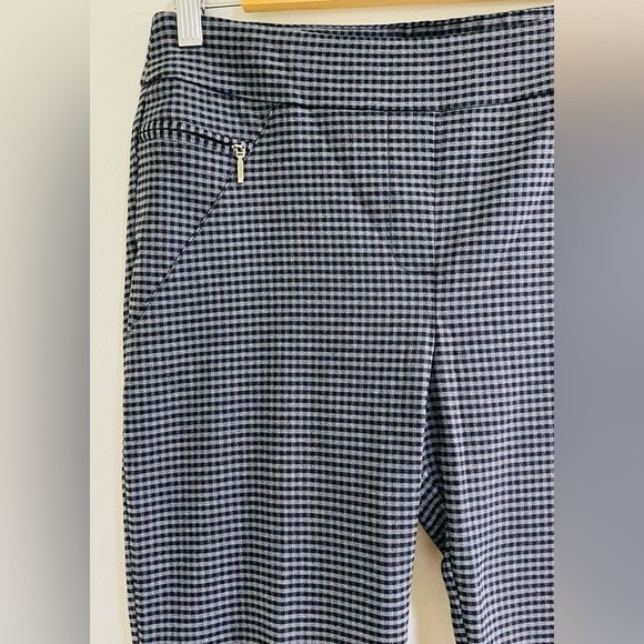 Soho Apparel Women's Black and White Checkered Straight Leg Pants - Picture 5 of 6